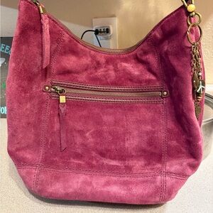 Purple Suede “The Sak” Shoulder Bag